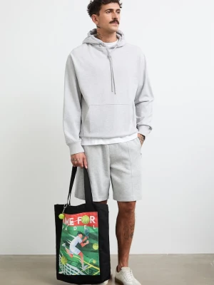 Medicine bluza z kapturem męska z bawełną szary