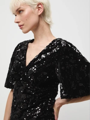 Medicine bluzka damska kolor czarny z aplikacją