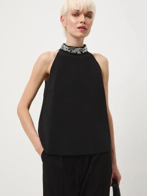 Medicine bluzka damska kolor czarny z aplikacją