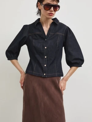 Medicine bluzka koszulowa damska jeansowa