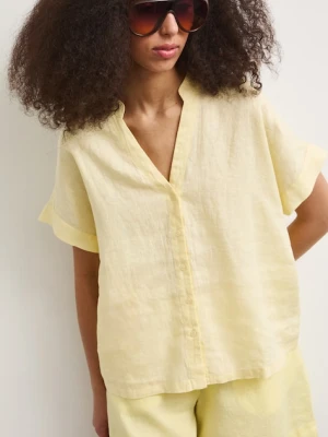 Medicine bluzka koszulowa damska lniana