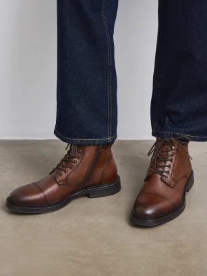 Medicine buty męskie skórzane brązowy