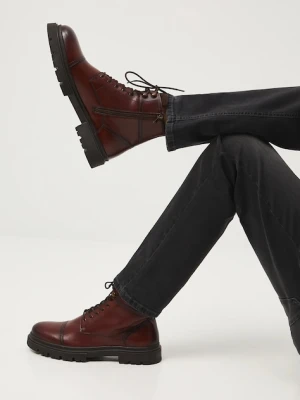 Medicine buty wysokie męskie kolor brązowy