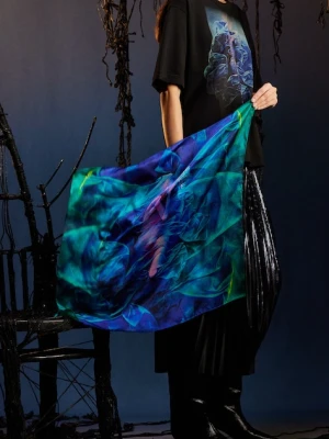 Medicine chusta jedwabna kolor multicolor wzorzysta