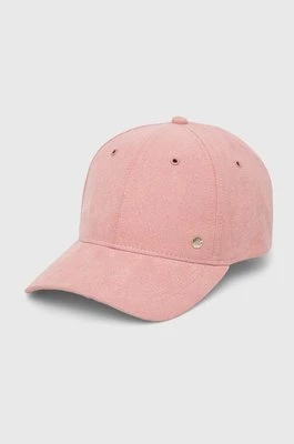 Medicine czapka z daszkiem damska kolor różowy gładka