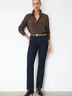 Medicine jeansy damskie kolor granatowy