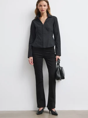 Medicine jeansy flare damskie czarny