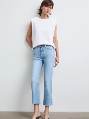 Medicine jeansy flare damskie niebieski