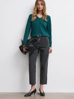 Medicine jeansy mom fit damskie czarny