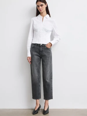 Medicine jeansy mom fit damskie szary