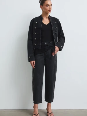 Medicine jeansy slouchy damskie czarny