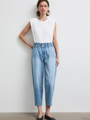 Medicine jeansy slouchy damskie niebieski