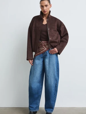 Medicine jeansy slouchy damskie niebieski