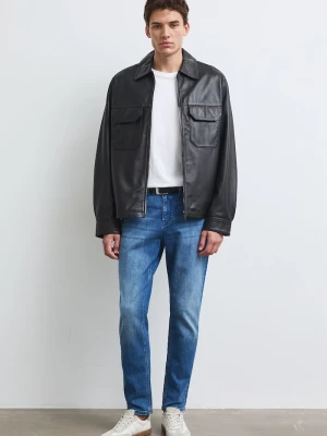 Medicine jeansy tapered męskie niebieski