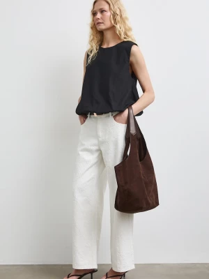 Medicine jeansy wide leg damskie biały