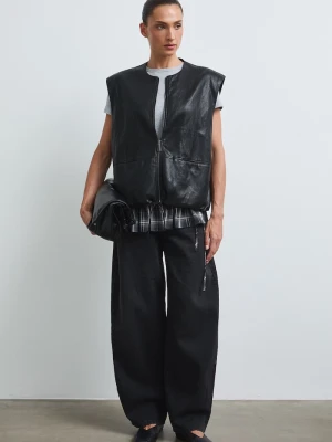 Medicine jeansy wide leg damskie czarny