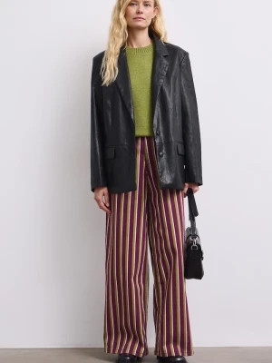 Medicine jeansy wide leg damskie fioletowy