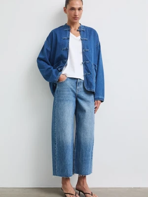 Medicine jeansy wide leg damskie niebieski