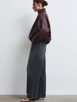 Medicine jeansy wide leg damskie szary