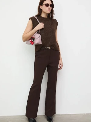 Medicine kamizelka damska kolor brązowy ciepły