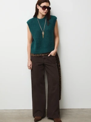 Medicine kamizelka damska kolor zielony ciepły