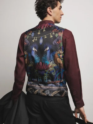 Medicine kamizelka jednorzędowa męska z dodatkiem wełny