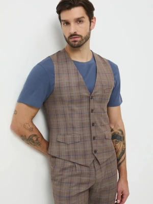 Medicine kamizelka męska kolor brązowy