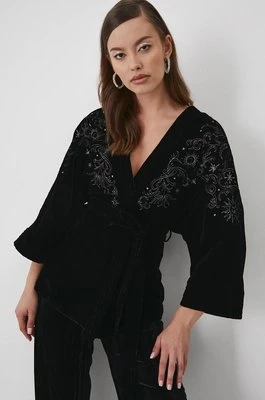 Medicine kimono damskie kolor czarny