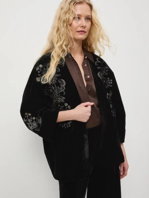 Medicine kimono damskie kolor czarny