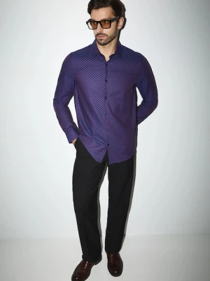 Medicine koszula bawełniana męska kolor multicolor