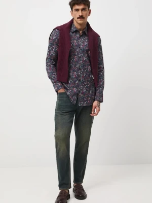 Medicine koszula męska kolor multicolor regular z kołnierzykiem klasycznym