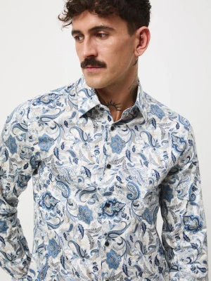 Medicine koszula męska kolor multicolor slim z kołnierzykiem klasycznym