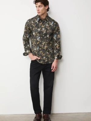 Medicine koszula męska kolor multicolor slim z kołnierzykiem klasycznym