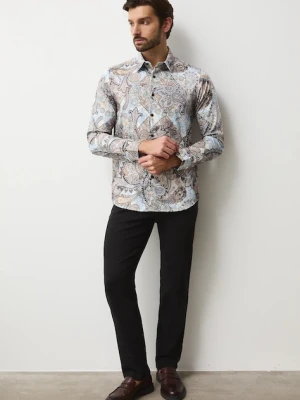 Medicine koszula męska kolor multicolor slim z kołnierzykiem klasycznym