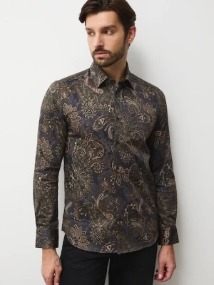 Medicine koszula męska kolor multicolor slim z kołnierzykiem klasycznym
