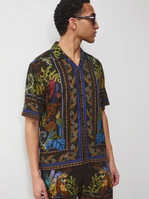 Medicine koszula męska z domieszką lnu