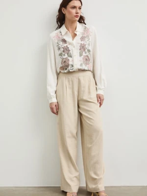 Medicine koszula z domieszką lnu