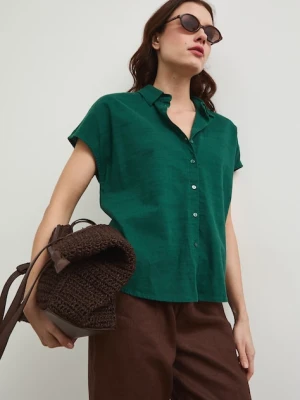 Medicine koszula z domieszką lnu