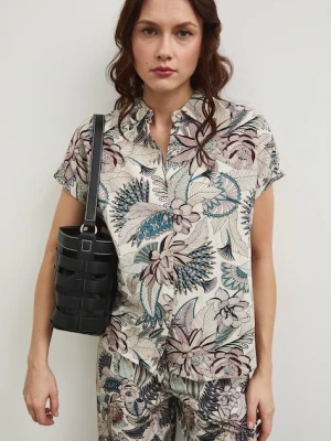 Medicine koszula z domieszką lnu