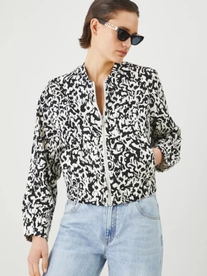 Medicine kurtka bomber lniana damska kolor multicolor przejściowa oversize