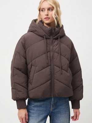 Medicine kurtka damska kolor brązowy zimowa oversize