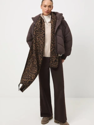 Medicine kurtka damska kolor brązowy zimowa oversize