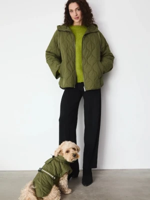 Medicine kurtka damska kolor zielony przejściowa oversize