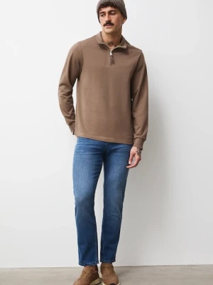 Medicine longsleeve bawełniany kolor brązowy gładki