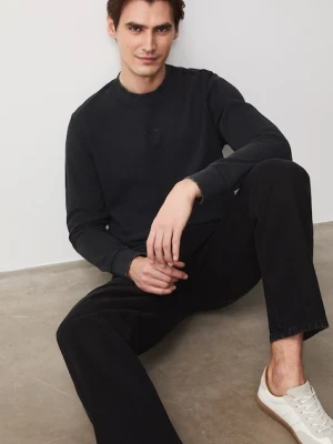 Medicine longsleeve męski bawełniany czarny