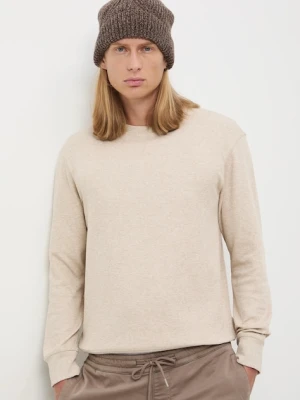 Medicine longsleeve męski kolor beżowy gładki