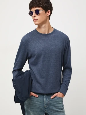Medicine longsleeve męski kolor granatowy gładki