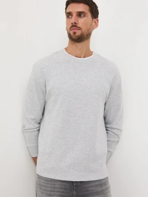 Medicine longsleeve męski kolor szary melanżowy