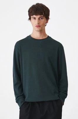 Medicine longsleeve męski kolor zielony gładki