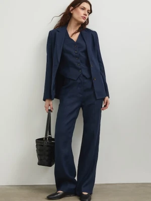 Medicine marynarka jednorzędowa damska lniana